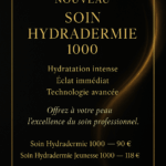 Affiche soin Hydradermie, hydratation intense, institut.